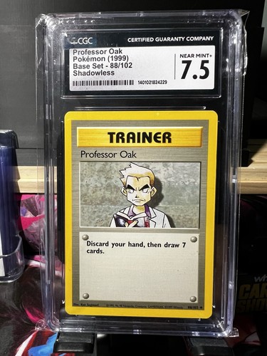 Professor Oak (Shadowless) graded CGC 7.5 for sale on eBay
