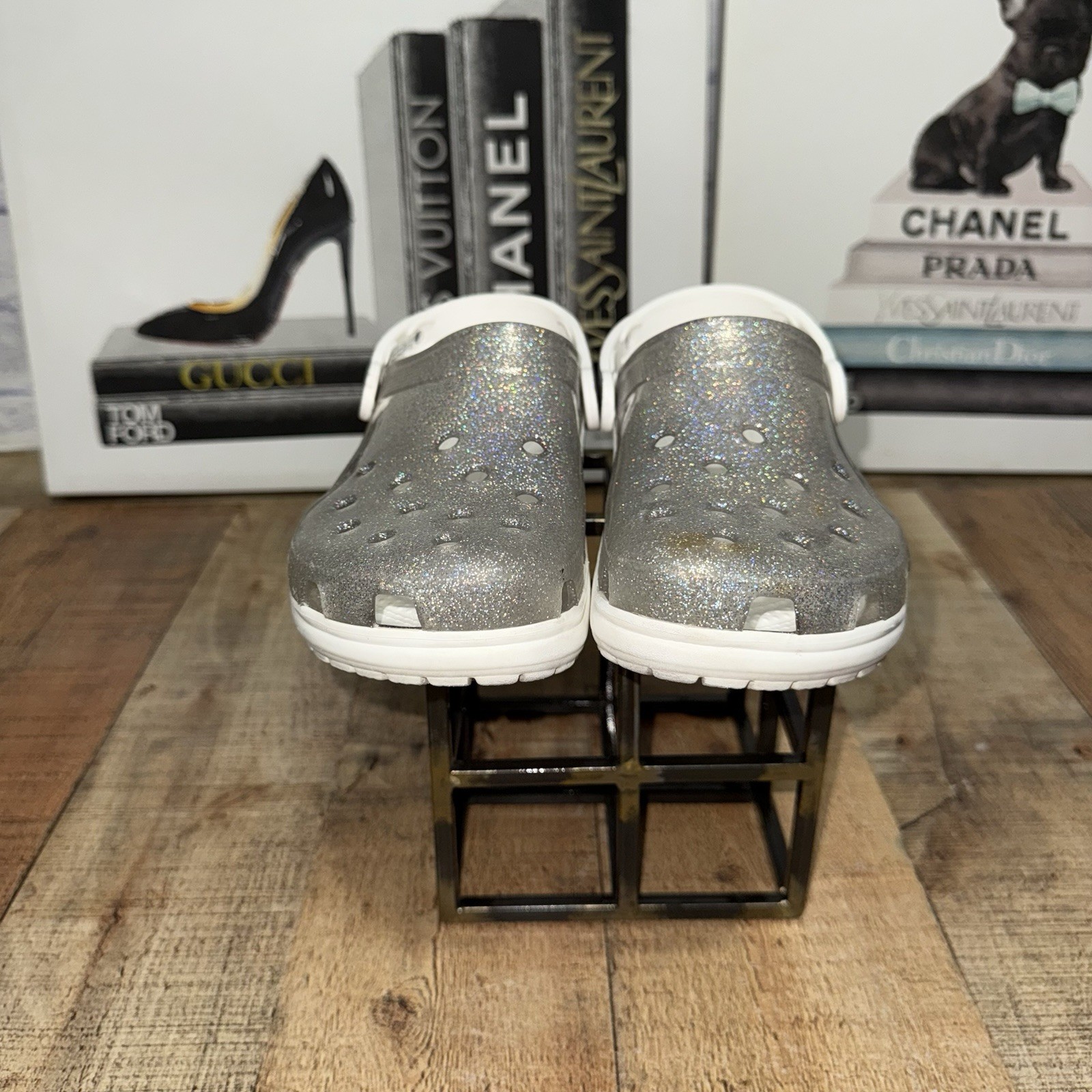 Clogs Crocs Classic Translucent Glitter  Size M 6… - image 7