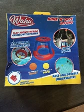 Dunk 'N' Dive Pool Hoops By Wahu - Slam Dunk! Pool Basketball - New Damaged Box