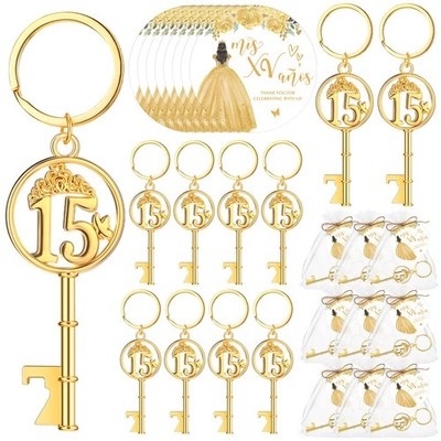 Sliner 50 Sets Quinceanera Party Favors for Guests 15 Birthday Keychain 15 Years