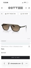 Oliver Peoples Estin Black Sunglasses Polarized Crystal Made In Japan $619