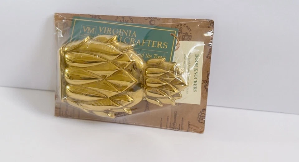 Винтажный Virginia MetalCrafters латуни ананас дверной молоток (новый в упаковке) 4022 - Изображение 2 из 2