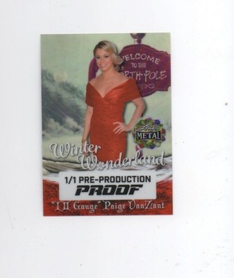 2025 Leaf Metal Happy Holidays Pre-Production Proof 1/1 Paige VanZant Winter