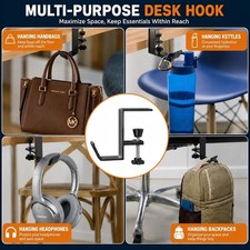 Headphone Stand - Aluminum Alloy Headphone Holder Under Headset Stand For Desk