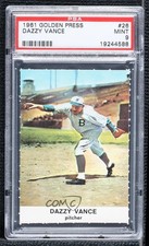 1961 Golden Press Hall of Fame Dazzy Vance #26 PSA 9 MINT HOF n8a