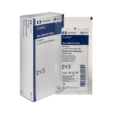 Curity Oil Emulsion Impregnated Dressing 3 x 16'' Rectangle 36 Ct