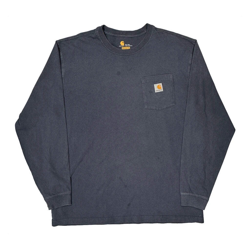 Carhartt Long Sleeve T-Shirt - XL Gray Cotton