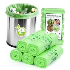 4 Gallon Trash Bags: 120 Count Small Garbage bags, Compost 4 gallon-120 Count