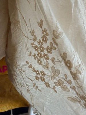  Romantik Bluse XL 42 XXL 44 3XL 46 Stickerei oversize Cottage Baumwolle Boho