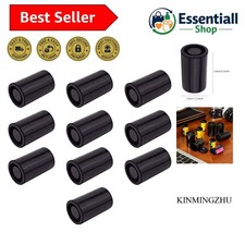 35mm Caliber Plastic Film Canisters with caps -10pc Black