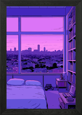 Lofi Rosa Retro Gerahmtes Wandbild Poster Leinwanddruck Bild