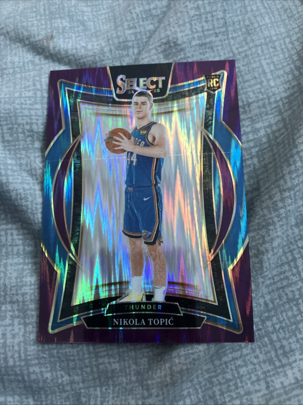 2024-25 Panini Select - Concourse Nikola Topic #89 Purple Flash Prizm /249 (RC)