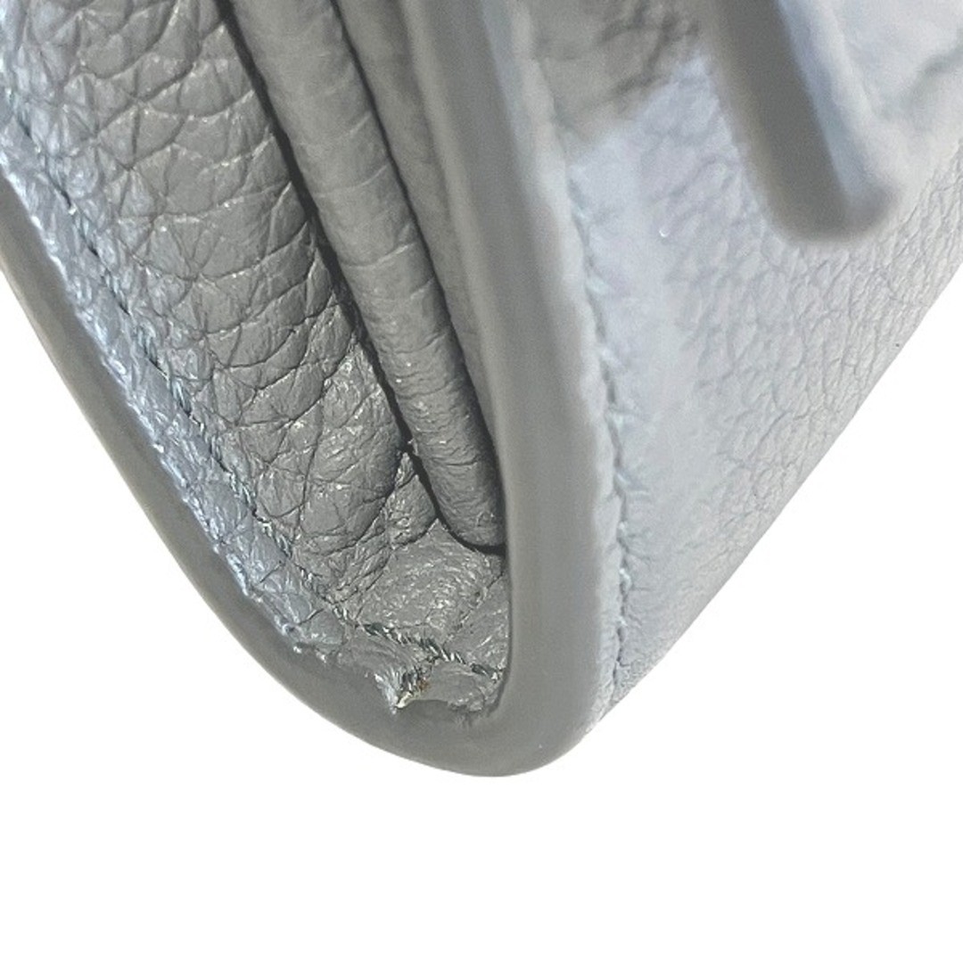 CELINE Large Flap Multi-Function 101673 Gray Leat… - image 8