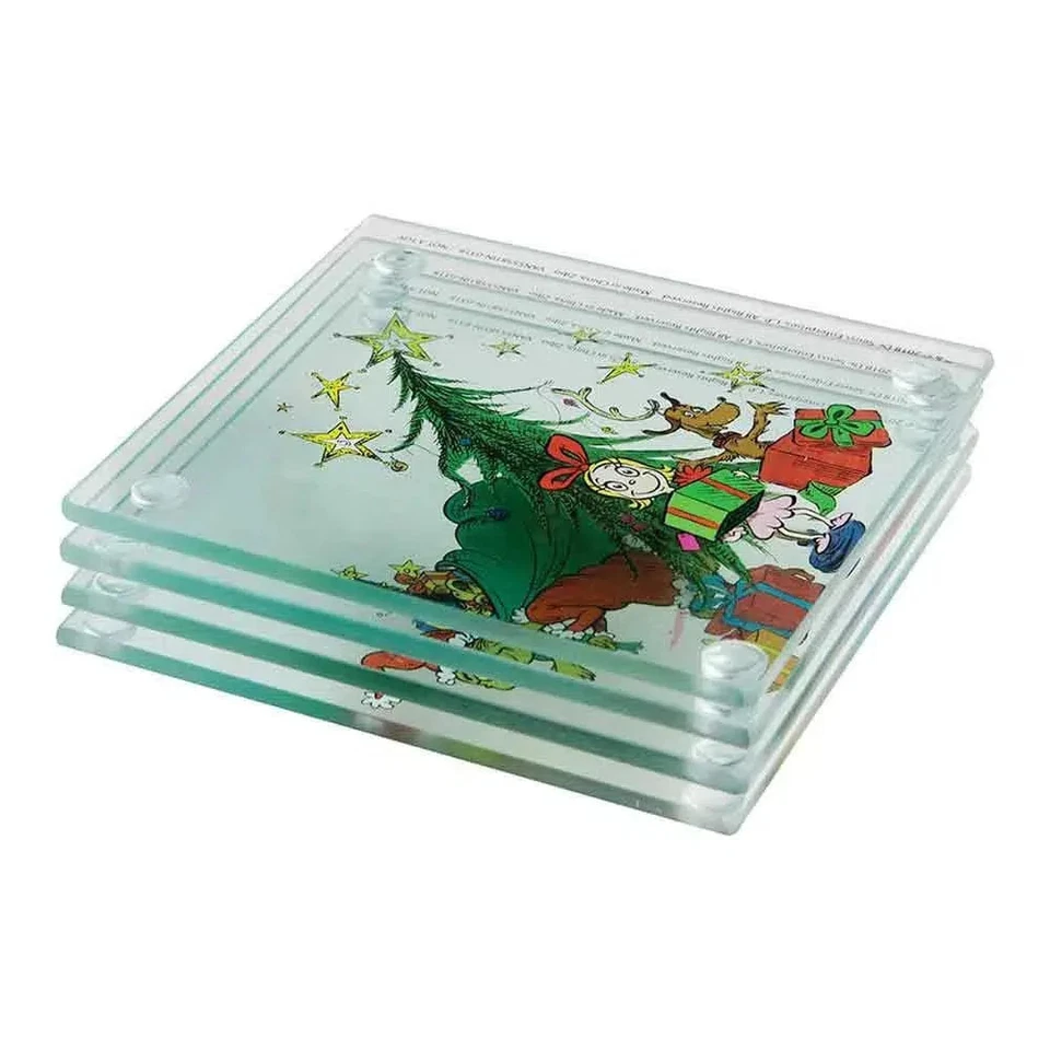 Dr. Seuss: The Grinch - Christmas Stacking Coaster Set (Glass) - Bioworld - Image 2 of 4