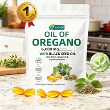 2 in 1 Oil of Oregano Black Seed Softgels Count with Carvacrol,Immune Support