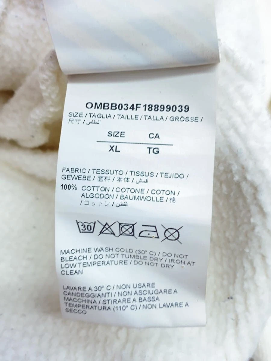 Felpa con cappuccio OFF WHITE COTONE bianca XL OMBB034F 18899039 usata