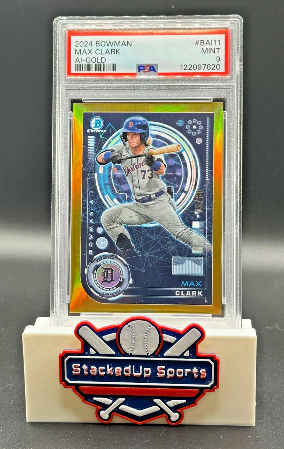 2024 Bowman MAX CLARK AI Gold /50 #BAI-11 Detroit Tigers