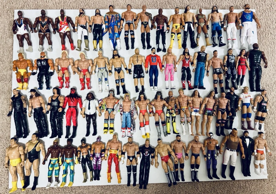 WWE Wrestlers Action Figure Lot of 63 - Image 2 of 4
