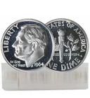 1964 Proof Silver Roosevelt Dime Roll 50 gem coins