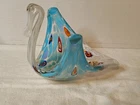 Vintage Murano Art Glass Multi-colored Swan