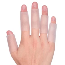 Kimihome 20 PCS Gel Finger Sleeve Protectors - Silicone Sleeves Clear 