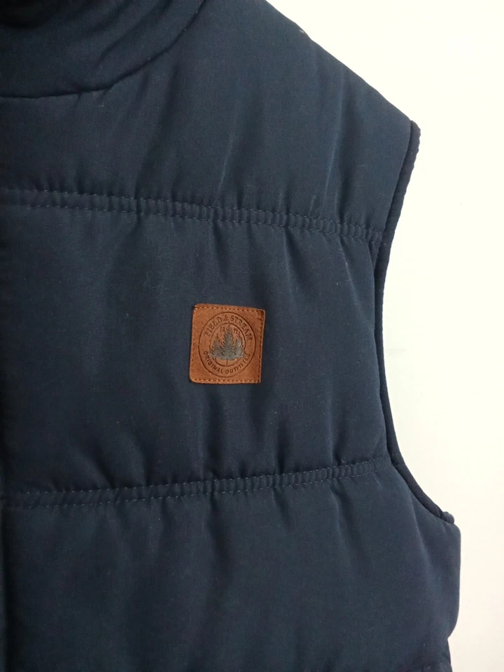 Field & Stream Original Outfitter Puffer Vest Sherpa Collar Blue - Image 3 of 4