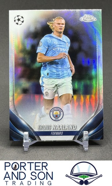 Erling Haaland 2023-24 Topps Chrome UEFA Club Competitions Refractor