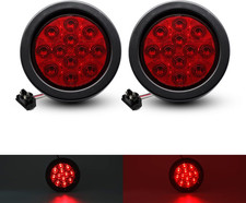 2 Pack 4" Red LED Tail Lights for Truck Trailer Car RV LED Stop Turn Brake