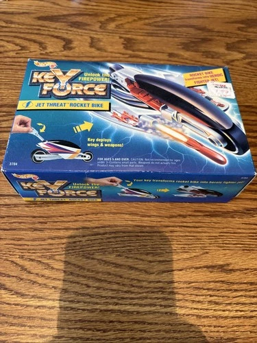 Vintage 1992 Hot Wheels Key Force Jet Threat New sealed Box