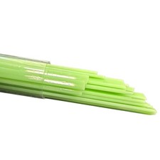 Oceanside Noodles Approx.3/16"W.x17"L. Pastel Green Opal 5OZ. Tube 96 COE