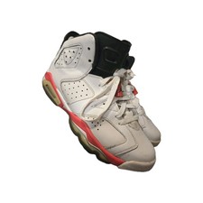 Air Jordan 6 Retro White Infrared GS Kids 6Y Basketball Sneakers 384665-123