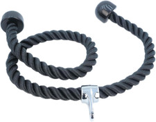 Double Length Tricep Pull Down Rope - 55 Inches Attachment for Cable Machine ...