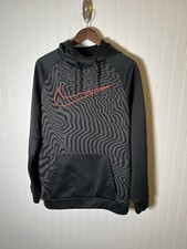 Nike Hoodie With Pocket Dri Fit Pullover Men  s Size Small Black And Grey