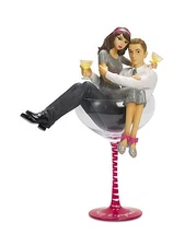 Hiccup Happy Engagement Engaged Couple inside Champagne Glass Engagement Gift