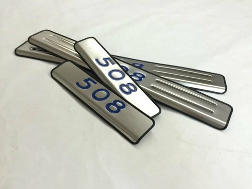 For Car Accessories Peugeot 508 Parts Door Sill strip Protector Scuff Plate Blue - Picture 2 of 8