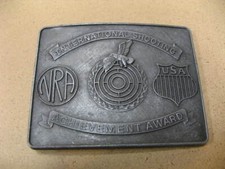 Vintage NRA International Shooting Achievement Award Belt Buckle 139 