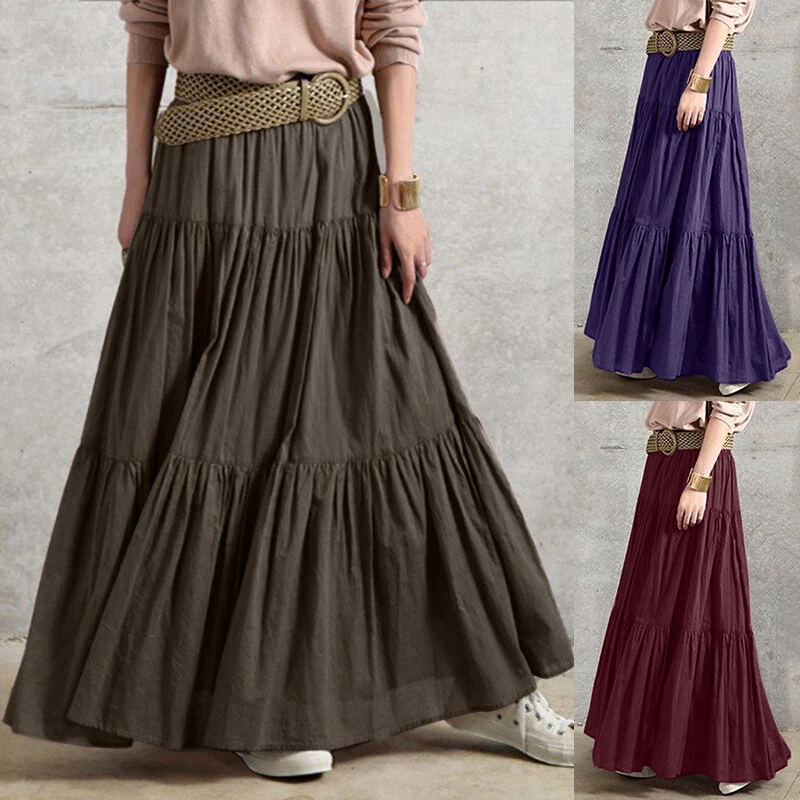 Women's plus size maxi skirts clearance vintage