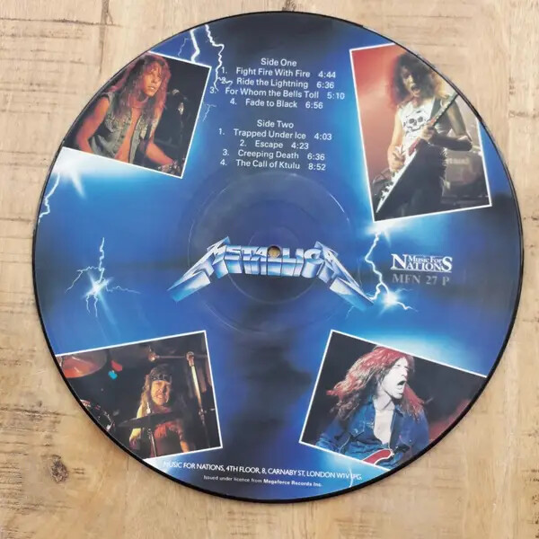 PICTURE DISC Metallica Ride The Lightning Music for Nations | eBay