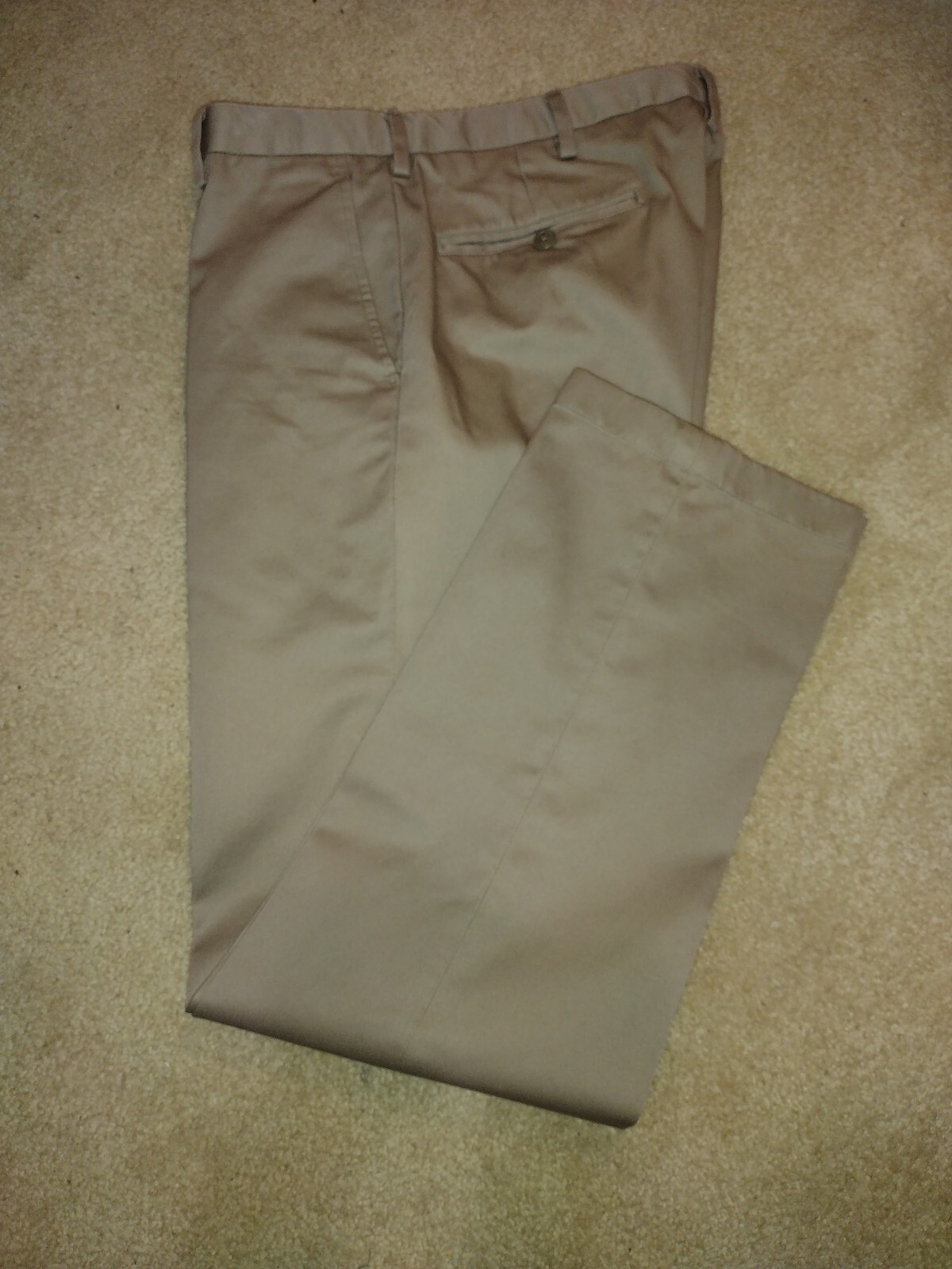 Men's Cotton Chino Khaki Pants From Joseph A Bank Size 34x32