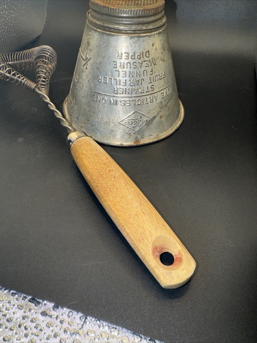 Vintage Nesco Strainer And Wood Handled Wire Whisk | eBay Vintage Nesco Strainer And Wood Handled Wire Whisk | eBay
