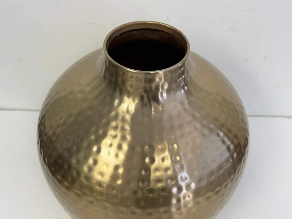 Metal Round Dimpled Vase Gold Threshold 2016 Elegant Bud Vase for Table - Image 3 of 4