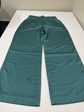 Boston Proper Malibu Satin Wide Leg Trouser Pant Green Size 6