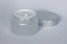 30 Ml Clear Cosmetic Frosted Glass Jar With Auminum Lid 10 Pack