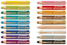 Stabilo Woody 3 in 1 Multi-Talented Jumbo Pencils 18 Colours Available
