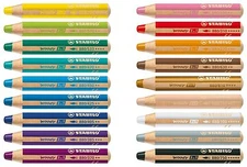Stabilo Woody 3 in 1 Multi-Talented Jumbo Pencils - 18 Colours Available