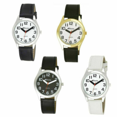 Ravel klassische superbold transparente leicht ablesbare Damenarmbanduhr R0125L