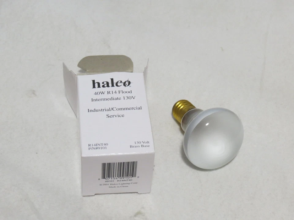 HALCO 40W R14 REFECTOR FLOOD BULB 130V 9101 BULBS DIMMABLE R14INT40 CASE OF 25 - Image 3 of 4