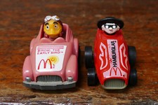 Lot Of 2 - Vintage McDonalds 1984  1985 Fast Mac Pull Back Racers Turbo Car