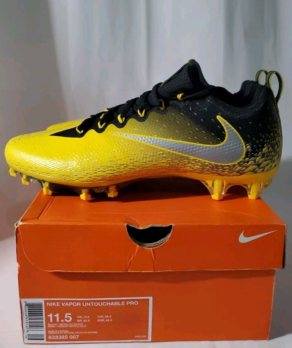 Nike Vapor Untouchable Pro Football Cleats Size 11.5 Yellow/Black