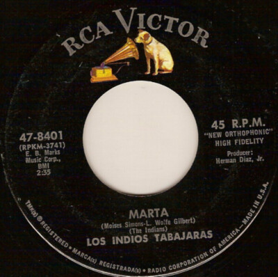 Los Indios Tabajaras - Marta / St. Louis Blues (7'')